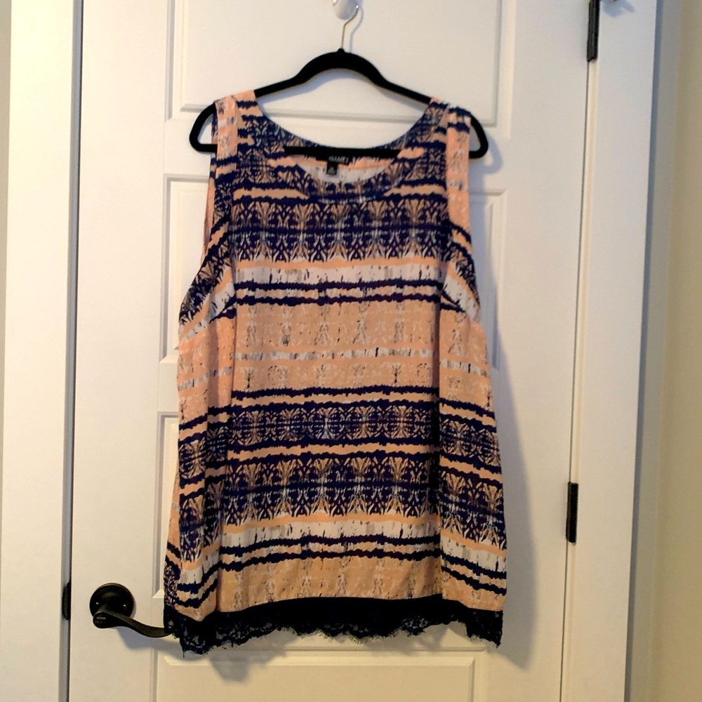 Sleeveless Tunic with Lace Detail